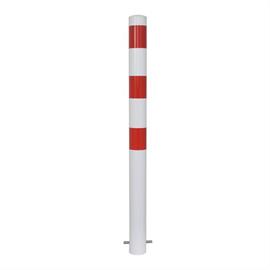 Barrier post steel tube - Ø 89 x 2.9 mm stationary, for setting in concrete hot-dip galvanized / white coated