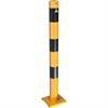 Barrier post steel tube - Ø 76 x 2.6 mm detachable, removable yellow / black