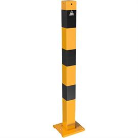 Barrier post steel tube - Ø 70 x 70 mm detachable, removable yellow / black