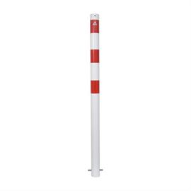 Barrier post steel tube - Ø 76 x 2.6 mm stationary, for setting in concrete hot-dip galvanized / white coated