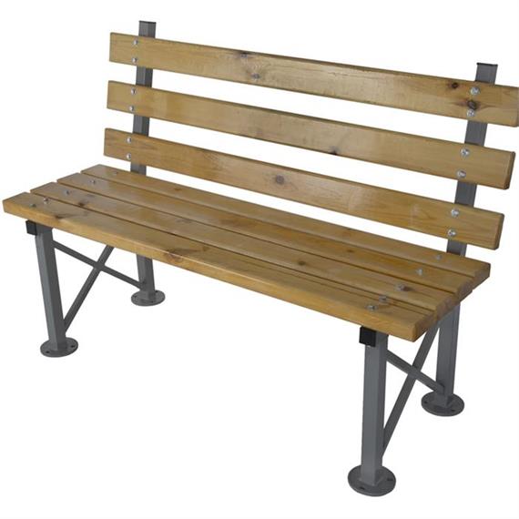 Bench with wooden elements L03