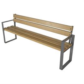 Bench with wooden elements L05