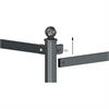 Border railing with flat steel crossbar