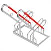 CITY bike rack HYBRID with leaning bracket | Bild 4