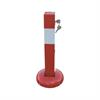 Collision-proof barrier post foldable with profile cylinder lock