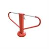 Collision-proof parking lot barrier reversible with profile cylinder lock