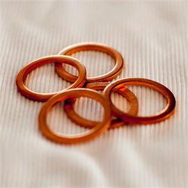 Copper sealing ring 1/2 '' 21 x 27 x 1.5)