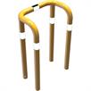 Crash bar double bar steel tube - Ø 76 mm yellow / black | Bild 2