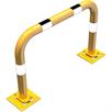 Crash protection bracket elastic, inclinable steel tube - Ø 76 mm yellow / black | Bild 2