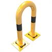 Crash protection bracket elastic, inclinable steel tube - Ø 76 mm yellow / black | Bild 2