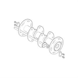 Drum with 6 lamellar shafts and 8-edge lamellas