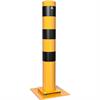 Elastic steel tube bollard - Ø 152 x 3.2 mm for dowelling yellow / black