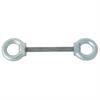 Eyelets, galvanized for barrier posts, two eyelets for screwing on with M8 grub screw (pipe diameter on