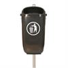 Flexi litter garbage can with galvanized column for disposing of dog waste  RAL 7021 black-grey