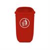 Flexi litter garbage can without column for disposing of dog waste  RAL 3020 traffic red
