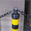 Flexible shut-off post black 450 mm with reflective stripes in yellow | Bild 5