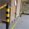 Flexible shut-off post black 300 mm with reflective stripes in yellow | Bild 3
