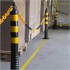 Flexible shut-off post black 1000 mm with reflective stripes in yellow | Bild 4
