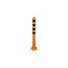 Flexible shut-off post orange 1000 mm with black stripes