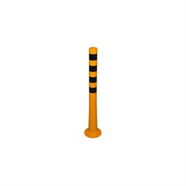 Flexible shut-off post orange 1000 mm with black stripes