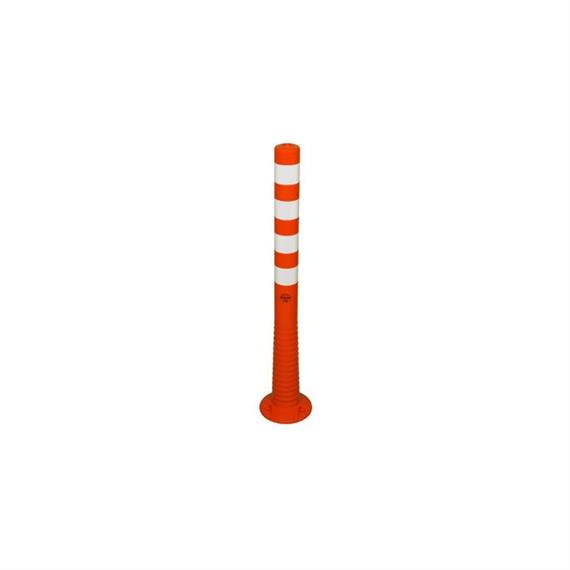 Flexible shut-off post orange 1000 mm with reflective stripes