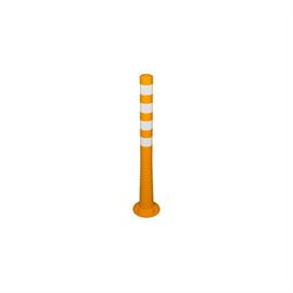 Flexible shut-off post orange 1000 mm with reflective stripes