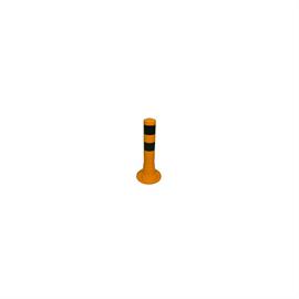 Flexible shut-off post orange 450 mm with black stripes