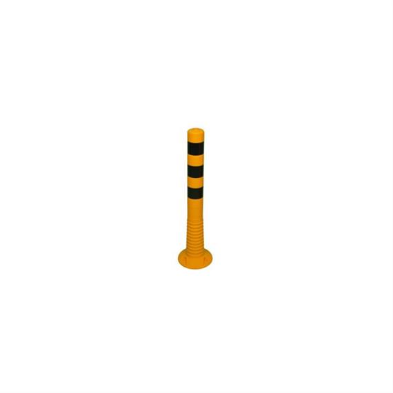 Flexible shut-off post orange 750 mm with black stripes