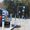 Flexible shut-off post white 1000 mm with blue reflective stripes | Bild 2