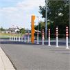 Flexible shut-off post white 1000 mm with red reflective stripes | Bild 6