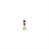 Flexible shut-off post white 450 mm with red reflective stripes
