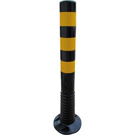 Flexipost black yellow refl. stripes - Ø 80 mm