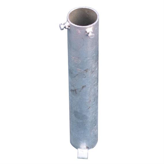 Ground sleeve with two screw connections for Ø 48, - Ø 60, - Ø 76 mm tube posts
