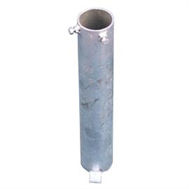 Ground sleeve with two screw connections for Ø 48, - Ø 60, - Ø 76 mm tube posts
