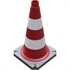 Guide cone two-piece good stability, stackable, base plate made of recycled material, height: 500 mm, color foil rings: white | Bild 3
