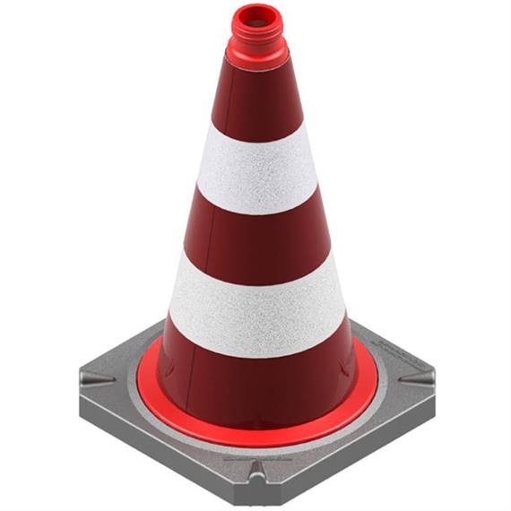 Guiding cone in two parts according to TL with reflective foil jacket - height 500 mm - foil type1