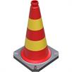 Guiding cone two-piece good stability, stackable, foot plate made of recycled material, extremely slidable | Bild 3