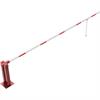 Hand barrier with gas spring and pendulum support