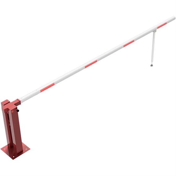 Hand barrier with gas spring and pendulum support