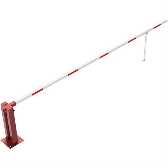 Hand barrier with gas spring and pendulum support