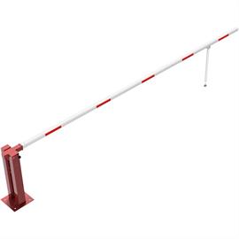 Hand barrier with gas spring and pendulum support