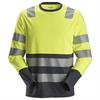 High-vis long-sleeved T-shirt, high-vis class 2 yellow