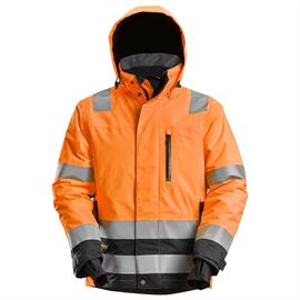High-vis waterproof 37.5 insulated work jacket, class 3, orange
