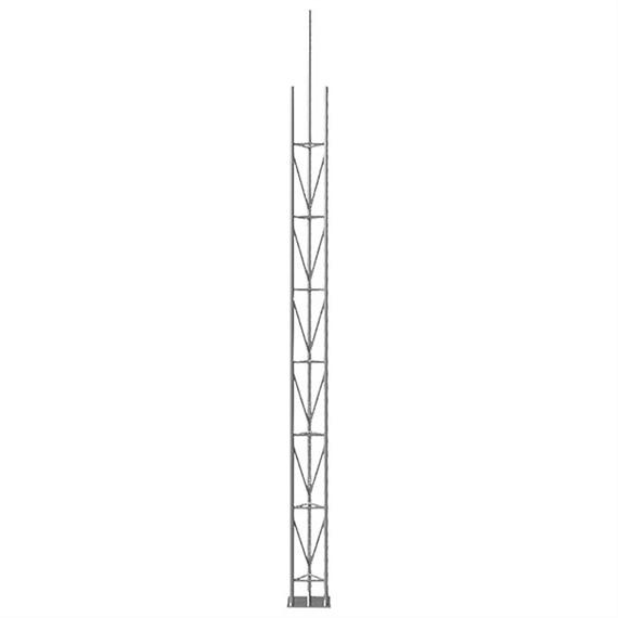 Lattice tube poles for erection frames