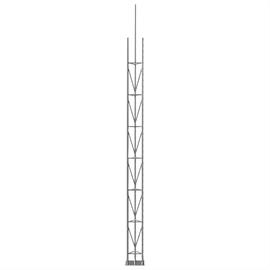 Lattice tube poles for erection frames