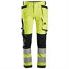 Long stretch pants with holster pockets, black/yellow, high-vis class 2 - Size 60