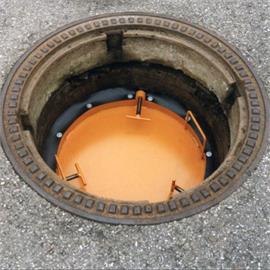 Manhole shut-off plates