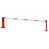 Manual barrier with gas spring and fixed support post