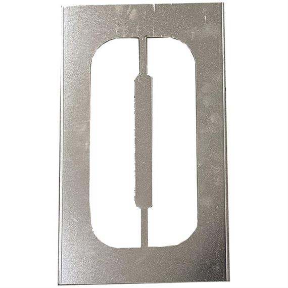 Metal stencils SET for metal numbers 20 cm high - 0 to 9 - Number 0