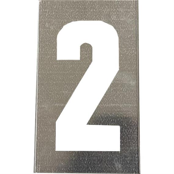 Metal stencils SET for metal numbers 20 cm high - 0 to 9 - Number 2